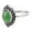 (Type 1) 925 Silver Ring Green Celadon Electroplated Womens Ring 5