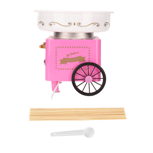 (EU Plug 220V) Cotton Candy Maker White Pink Low Noise Mini Floss Machine 220V EU 2