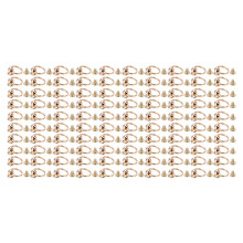 (Gold) 8mm High Gloss Copper Double Loop Pull Ring DIY Gold