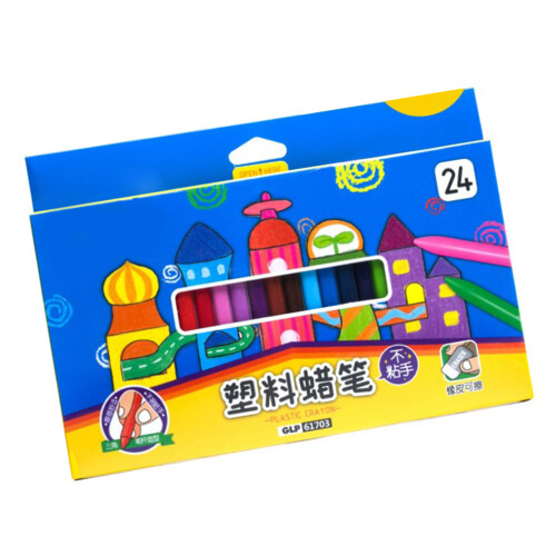 24Pcs Erasable Triangular Crayons Assorted Colors 2
