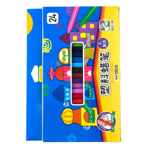 24Pcs Erasable Triangular Crayons Assorted Colors 1