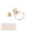 (Gold) 8mm High Gloss Copper Double Loop Pull Ring DIY Gold 3