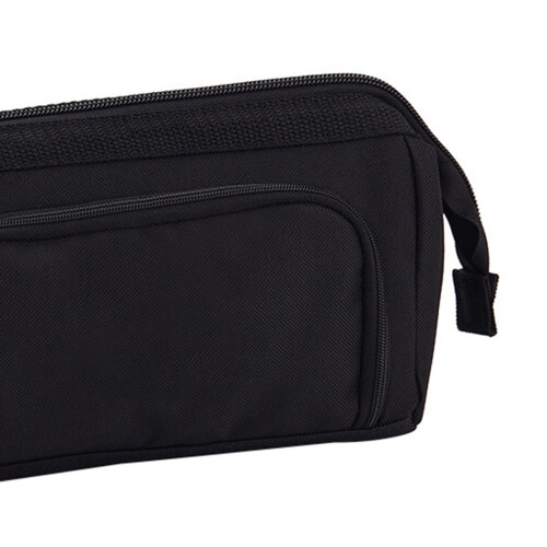 (Black) Ship Type Pen Case Large Capacity Double Layer Zipper Kids Black 1