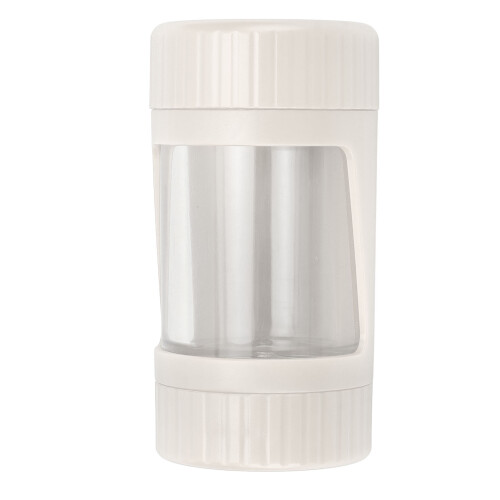 (White) Smell Proof Container Transparent Magnifying Light Stash White 1