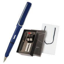 (Blue F 0.5-0.7) Pen Ink Gift Box Set 0.5MM Smoother Writing Calligraphy Set Black