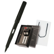 (Matte All Black F 0.5-0.7) Pen Ink Gift Box Set 0.5MM Smoother Writing Calligraphy Set Black
