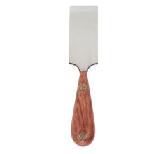 Leather Skiving Knife Stainless Steel Flat Wood Handle DIY