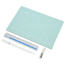 Exacto Knife Set 12 Blades Portable DIY Craft Engraving Aluminum Ruler
