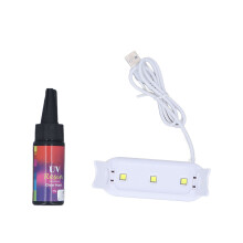 (Red Tag) UV Resin Kit Curing Lamp 25g UV Glue Set Red Tag