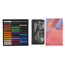 39Pcs Oil Pastel Set Lasting Low Saturation Pearlized Soft Texture