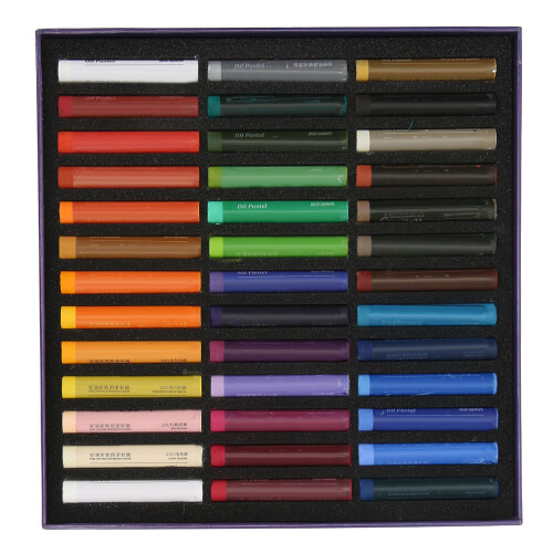 39Pcs Oil Pastel Set Lasting Low Saturation Pearlized Soft Texture 1