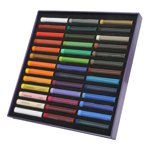 39Pcs Oil Pastel Set Lasting Low Saturation Pearlized Soft Texture 2