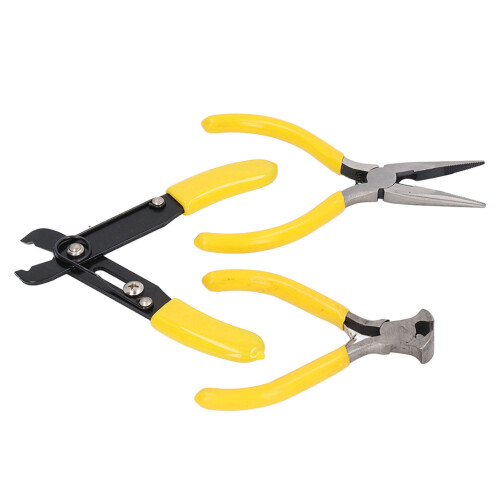 3 Pcs Multifunction Pliers Set Needle Nose Wire Stripper 2