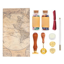 Wax Sealing Stamp Set Retro High Glossy Bright Colors 3D Pattern Kit