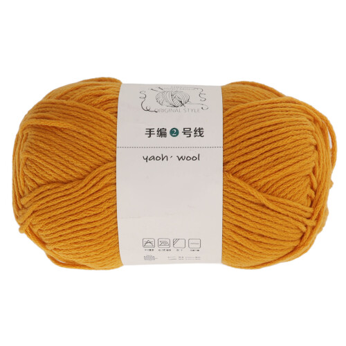 Crochet Yarn 6 Strands Autumn Yellow Medium Thick DIY Knitting Yarn