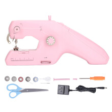 Handheld Sewing Machine Pink Portable Electric Double Thread DIY Tool