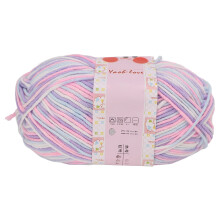 Milk Cotton Yarn 6 Strand Flower Color Coarse Knitting Yarn DIY