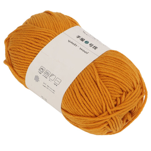 Crochet Yarn 6 Strands Autumn Yellow Medium Thick DIY Knitting Yarn 2
