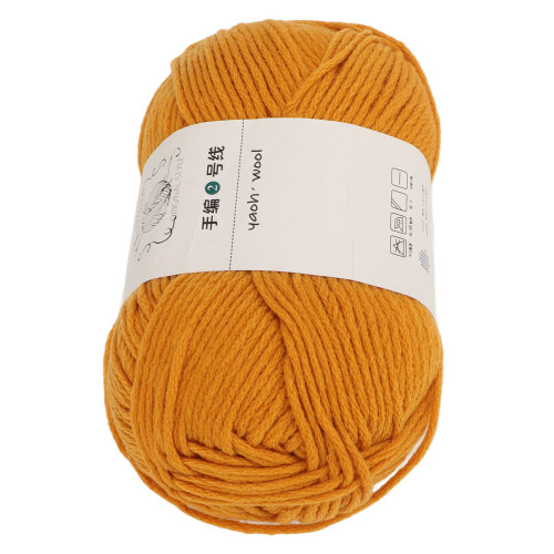 Crochet Yarn 6 Strands Autumn Yellow Medium Thick DIY Knitting Yarn 1