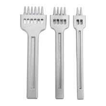 (4mm) Leather Prong 2/4/6 Teeth Zinc Alloy 4mm Mirror Finish