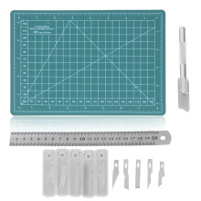 Fabric Cutting Mat A5 15x22cm Durable Plastic mm/in Scale