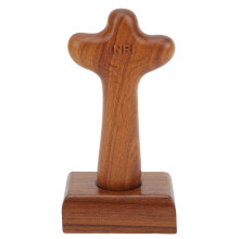 (Large) Wood Cross Tabletop Decor Hand Crafted Australia Rosewood Rustic Large
