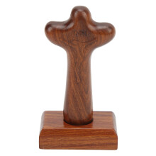 (Small) Wood Cross Tabletop Decor Hand Crafted Australia Rosewood Rustic Large