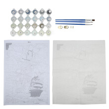 Paint By Numbers 15.7x19.7in Sailing Warship Waterproof Vivid Colors