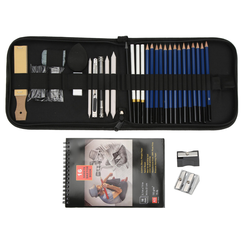 37 Pcs Charcoal Pen Sketch Set with Eraser for Beginners Artists-image-OPC-PMFTYC7-NEW