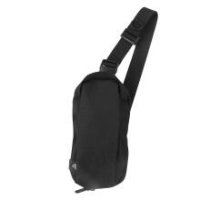 Black Adjustable Chest Bag Glossy Zipper Breathable Headphone Hole