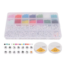 6303PCS Letter Beads with Storage Box DIY Alphabet Beads Necklace