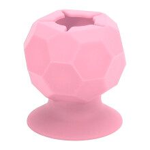 (Pink) Portable Silicone Suction Cup Scrap Collector Ball for Students, Pink