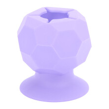 (Purple) Portable Silicone Suction Cup Scrap Collector Ball for Students, Pink