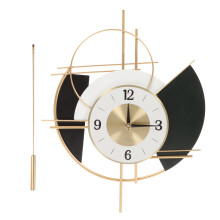 Wall Clock Electrostatic Spray Paint Black Gold Silent Decoration Gift