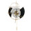 Wall Clock Electrostatic Spray Paint Black Gold Silent Decoration Gift 4