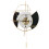 Wall Clock Electrostatic Spray Paint Black Gold Silent Decoration Gift 2