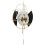 Wall Clock Electrostatic Spray Paint Black Gold Silent Decoration Gift 5