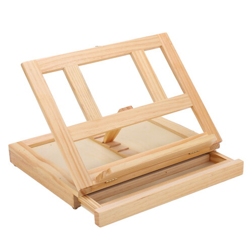 Tabletop Easel Pine Wood Adjustable Foldable Painting Easel 2