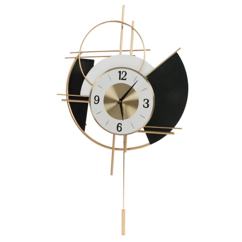 Wall Clock Electrostatic Spray Paint Black Gold Silent Decoration Gift 2