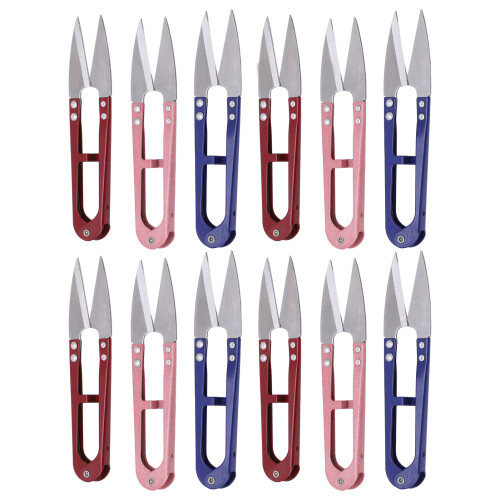 12Pcs Thread Snips Spring Action Portable Thread Cutter DIY 2
