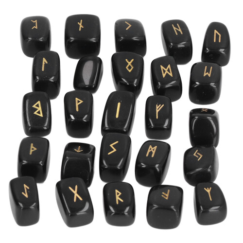 Rune Stones Obsidian Material Runes Set 1