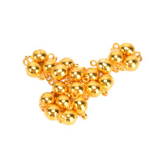 (Gold) 20 Sets Magnetic Clasps Round Brass DIY Jewelry White