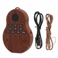 Buddha Player Mini Portable Wood Color Music Player with Lanyard USB