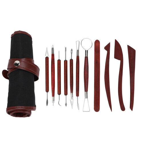 12pcs Soft Clay Carving Tools Stainless Pottery Accessories DIY Craft