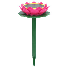 Buddha Player Pink Lotus Solar Ground Zombie Rainproof Sing Machine