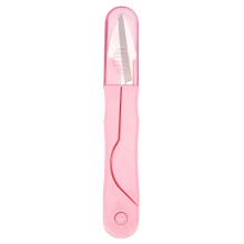 (Pink) Mini Portable Stainless Steel Thread Snip Scissor with Lid White