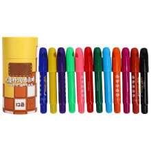 (12‑Color) Rotating Crayons Wax 6-Color Washable Kids Drawing Tools