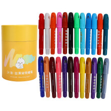 (24‑Color) Rotating Crayons Wax 6-Color Washable Kids Drawing Tools