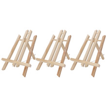 3Pcs Mini Easel Pine Wood Desktop Painting Display Rack 30cm