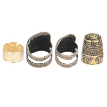 4pcs Brass Sewing Thimble Set Adjustable Fingertip Protector
